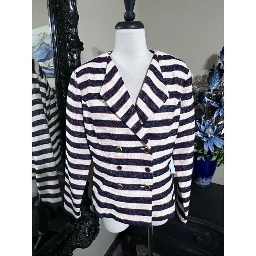 CAbi New Nautical Jacket Cruise Blazer Double Breasted Size 10